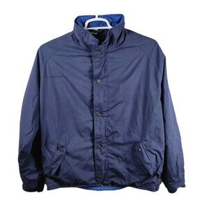 Wilson Golf Jacket Mens Large Blue Full‎ Zip Long Sleeve Windbreaker